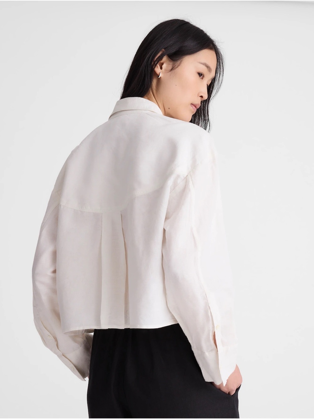 Madewell Straight-Hem Shirt in Linen-Cotton Blend Sz. XS - Picture 2 of 9